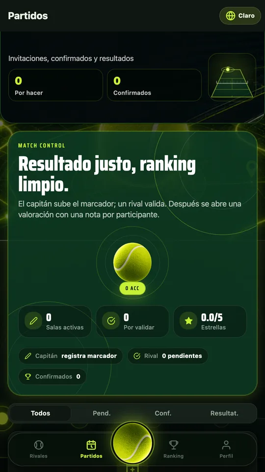 Partidos y reservas en MatchPoint